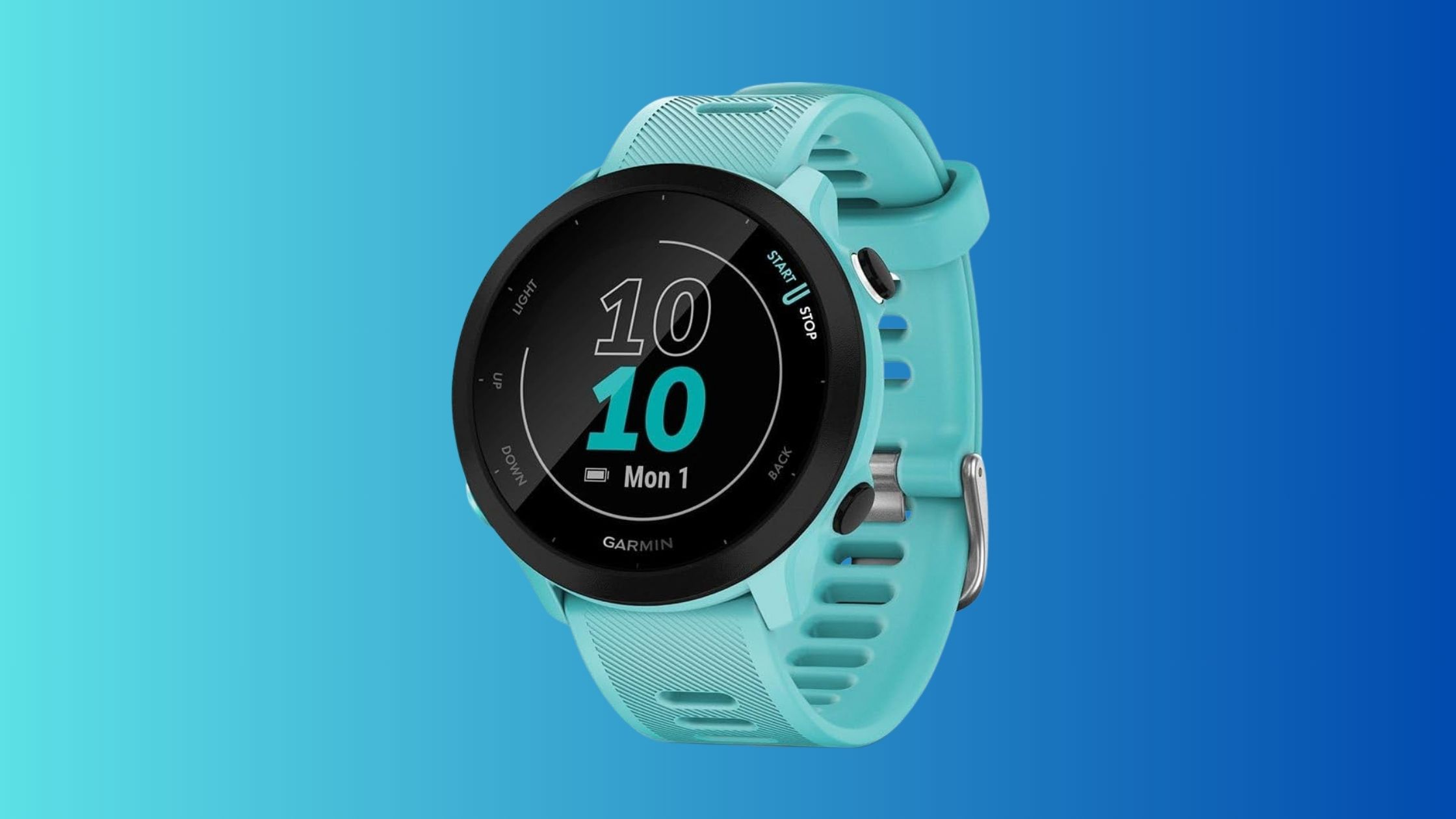 La montre connectée Garmin Forerunner 55 est affichée au meilleur prix pendant les soldes © Amazon