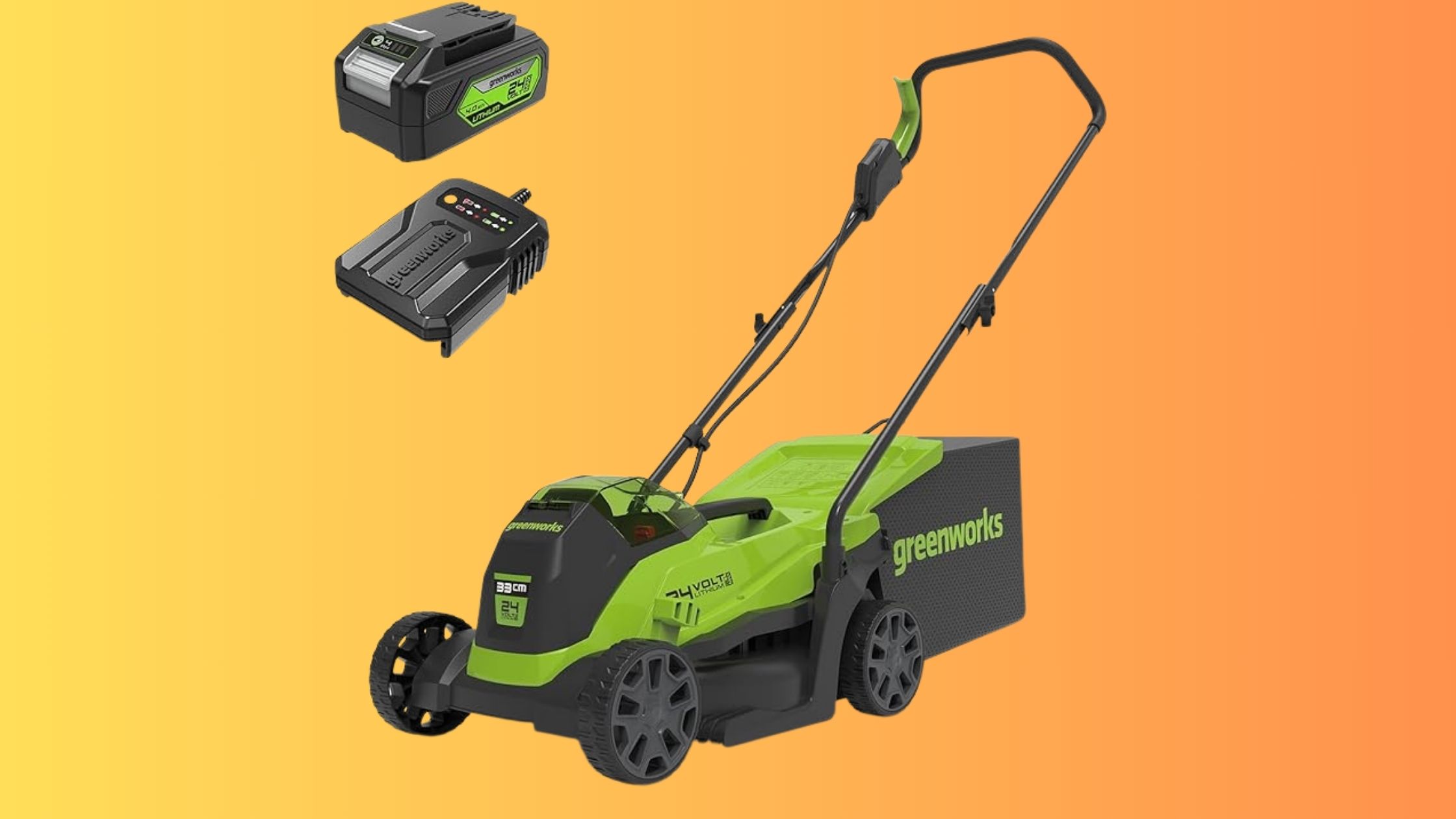 En promo, cette tondeuse à gazon sans fil Greenworks est un outil parfait pour entretenir votre jardin © Amazon