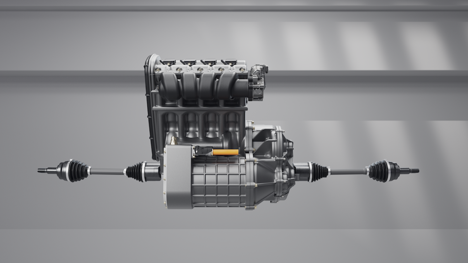 Ce moteur hybride peut s’adapter aux plateformes destinées aux voitures électriques. © Horse Powertrain